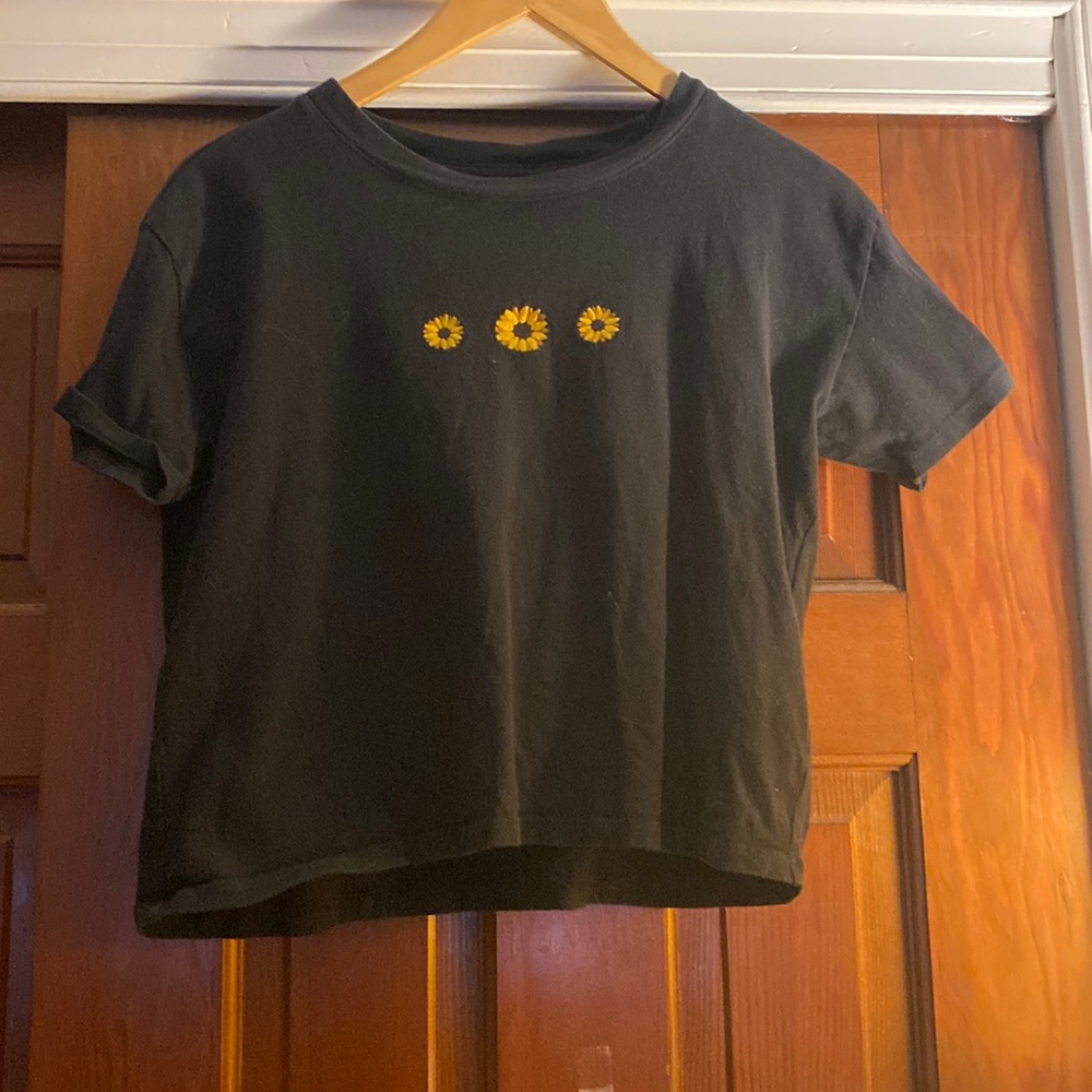 hollister xs, black crop top